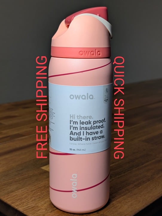 Owala Candy Cane Lane 32oz FreeSip Water Bottle Target Exlusive 2024 Winter Line