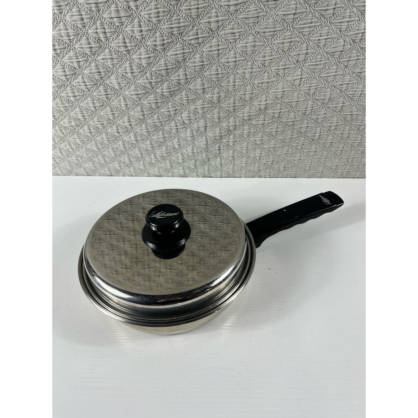 Lifetime 8 Skillet Stainless Pan with Lid