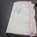 8 Vintage Collection Embroidery design Corner Rose Pink 100% Cotton Napkin White