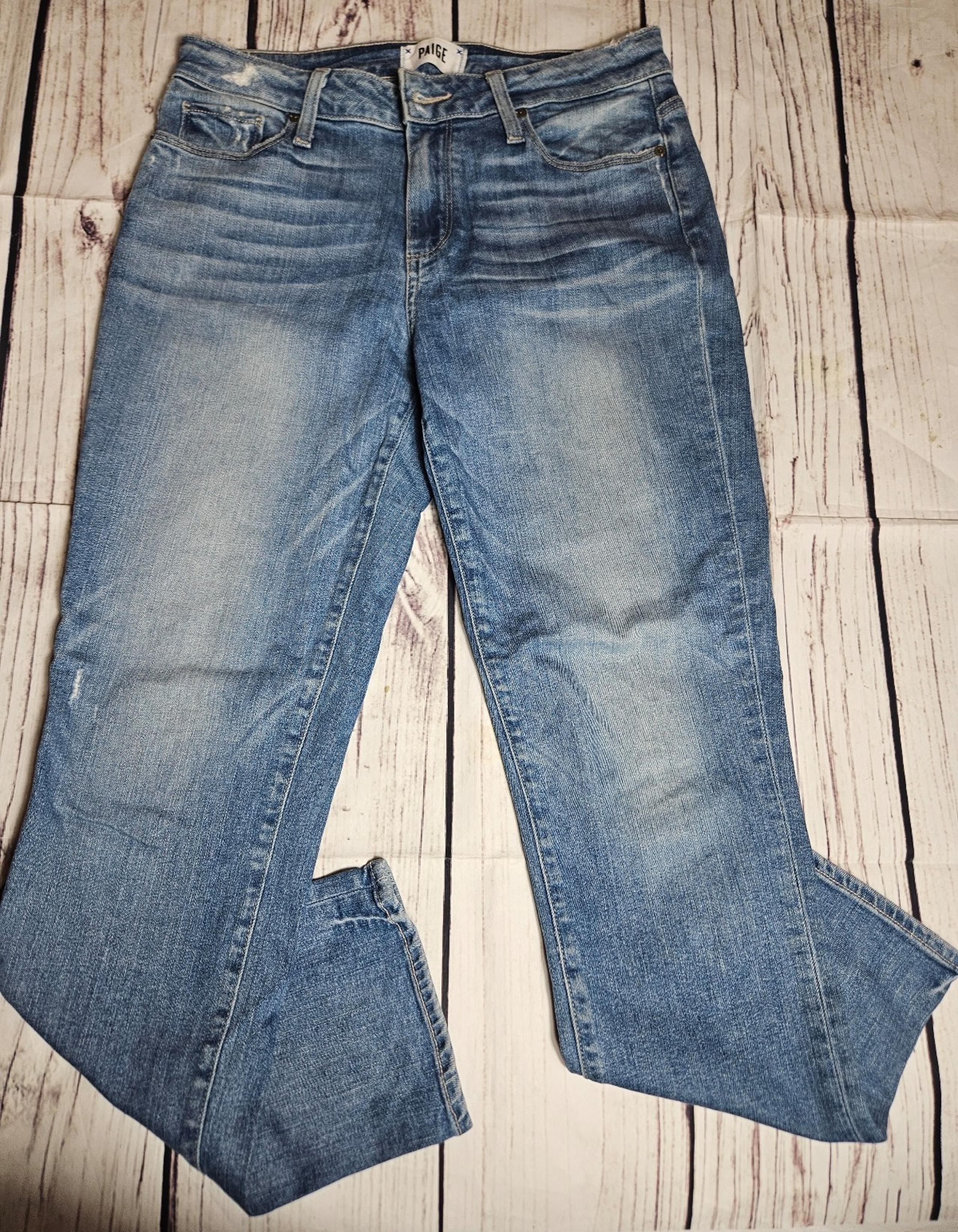PAIGE High-Rise Jimmy Jimmy Crop Jeans Women's Size 26, Slightly Distressed