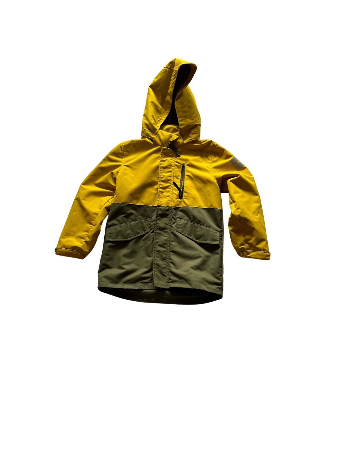 H&M Water Repellent Parka Yellow Color Block size 6
