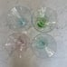 Set of 4 Vintage Twisted Stem Martini Glasses Multicolored 8 OZ 8.25 TALL