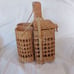 Vintage Wicker Picnic Basket with Wine Holders 16”