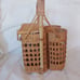 Vintage Wicker Picnic Basket with Wine Holders 16”