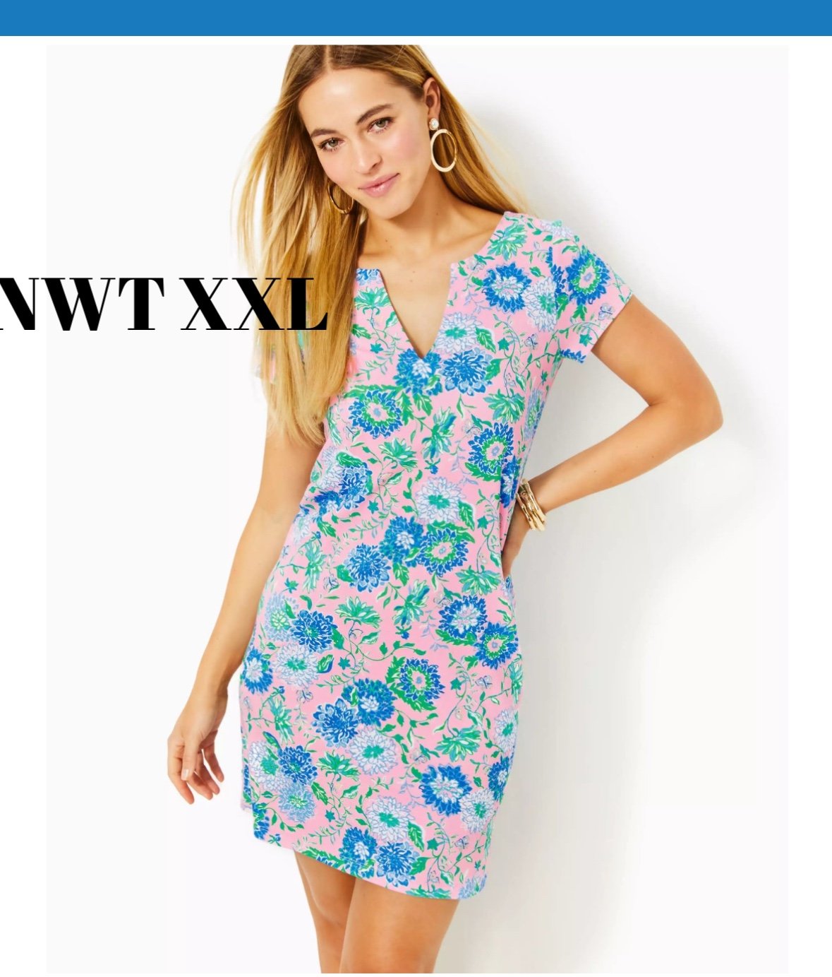NWT XXL Lilly Pulitzer Sophiletta short sleeve dress Rumor Has It Plus Size - h