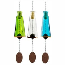 Set of Pyramid Bottle Wind Chimes - Gifts for Mom - Outdoor Decor - Wind Chimes