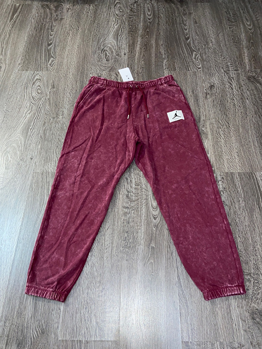 Mens Jordan Washed Faded Fleece Sweatpants Size XL Joggers Wine DR3089-680 NEW