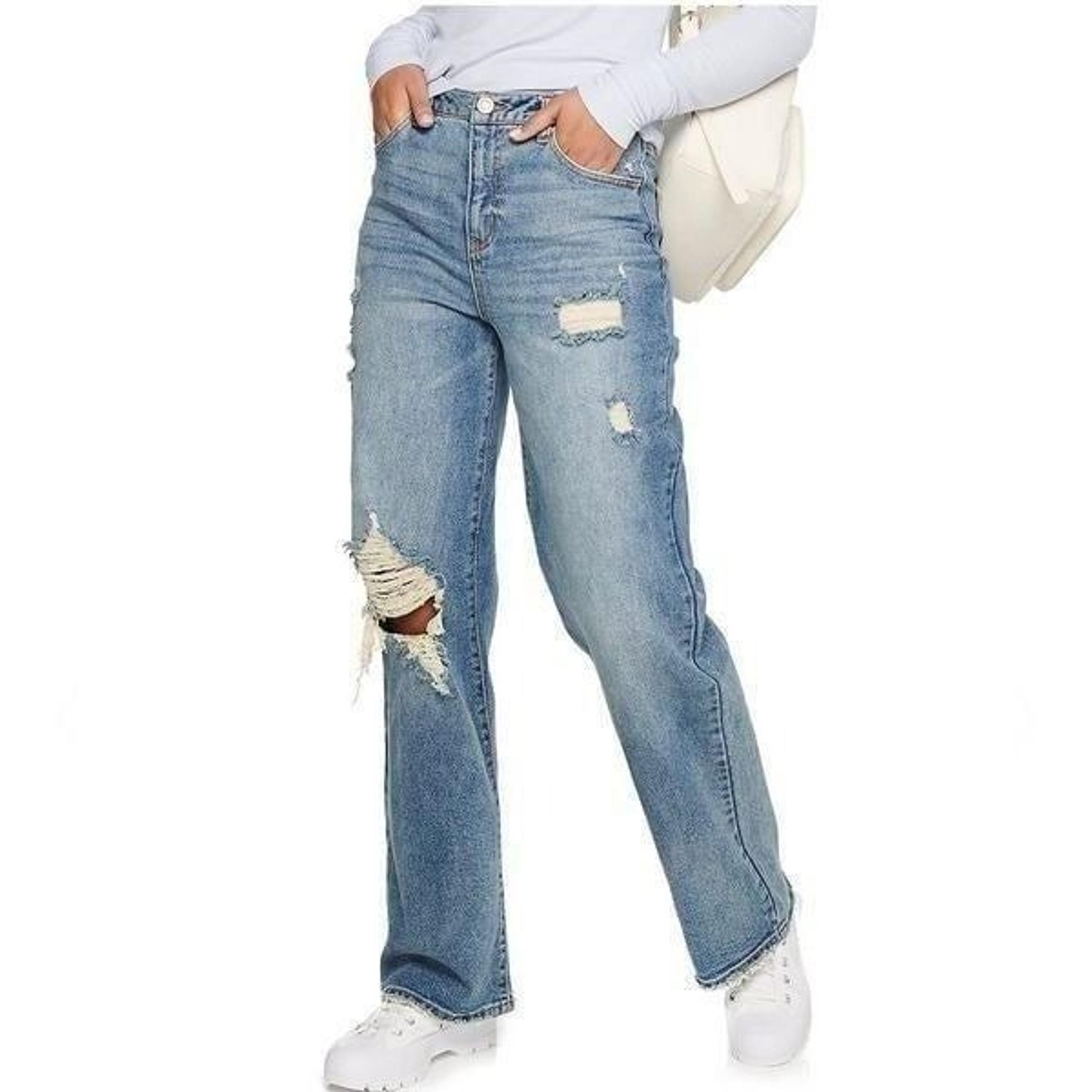 Juniors' SO Super High Rise Wide Leg Jeans Size 5