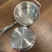 All clad D5 copper core stainless steel stock pan 3qt with lid