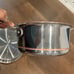 All clad D5 copper core stainless steel stock pan 3qt with lid