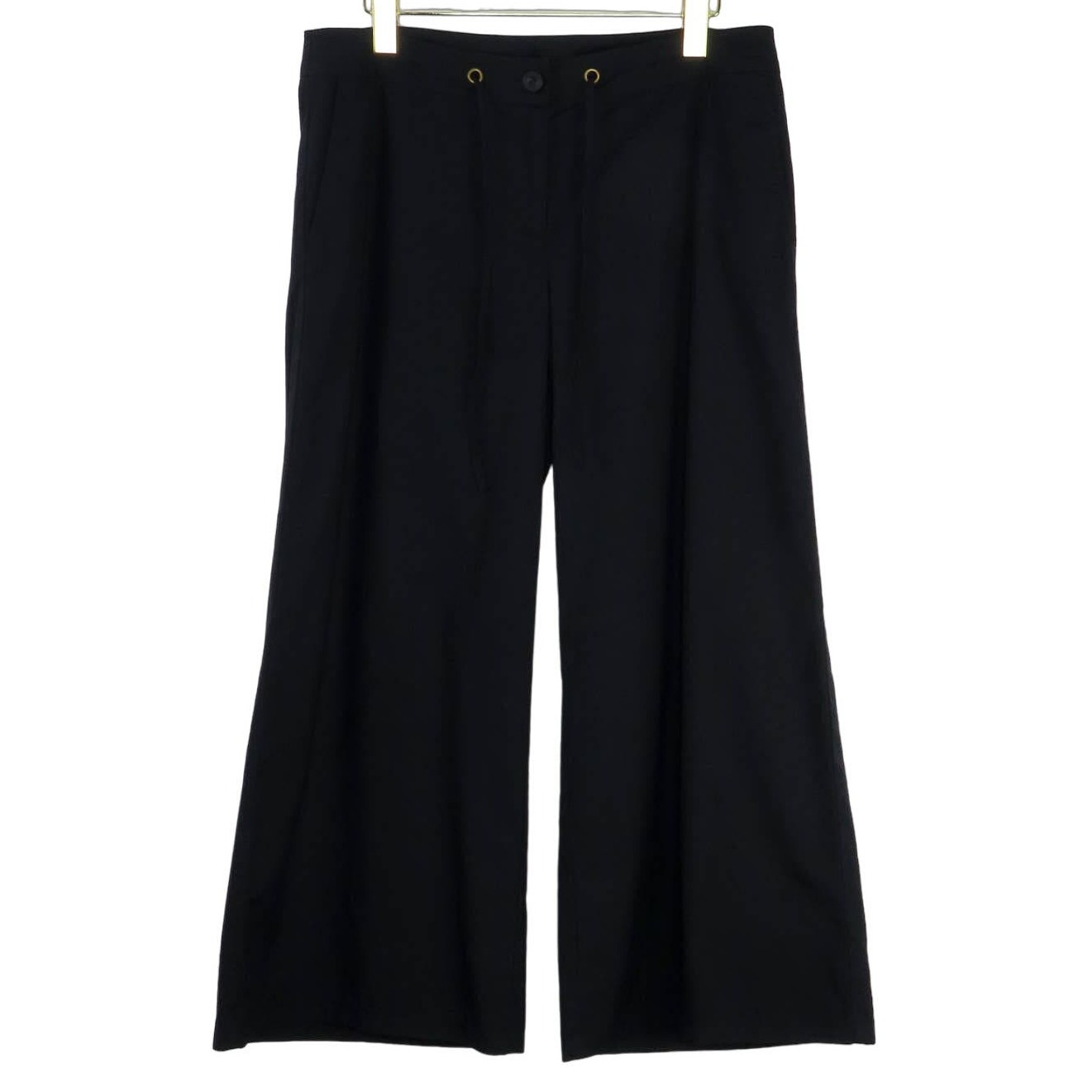 Eileen Fisher Black High Rise Wide Leg Pants Trousers Size Small