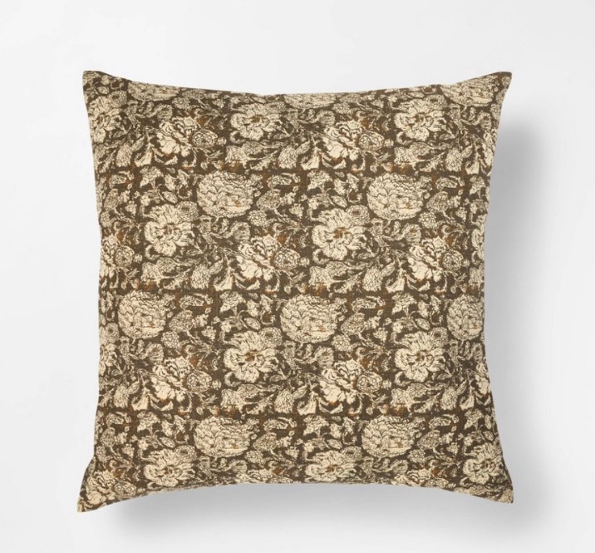 Studio McGee oversized printed floral pillow
