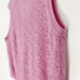 Me + Em Merino Cashmere Silk Lace Stitch V Neck Vest in Pink Size Large