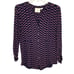 Maeve Polka Dot Long Sleeve Top Navy Pink Sz M EUC