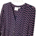 Maeve Polka Dot Long Sleeve Top Navy Pink Sz M EUC