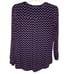 Maeve Polka Dot Long Sleeve Top Navy Pink Sz M EUC