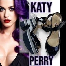 Katy Perry Heels Women's 6.5 Black The Shelby Striped Open Toe Slingback Sandals