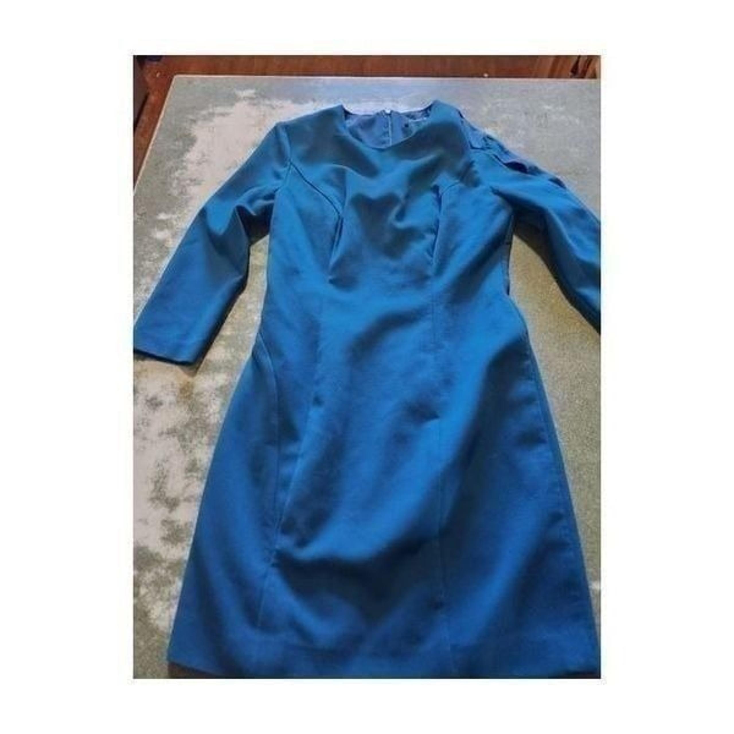 Black Halo royal blue slit sleeve dress sz 0