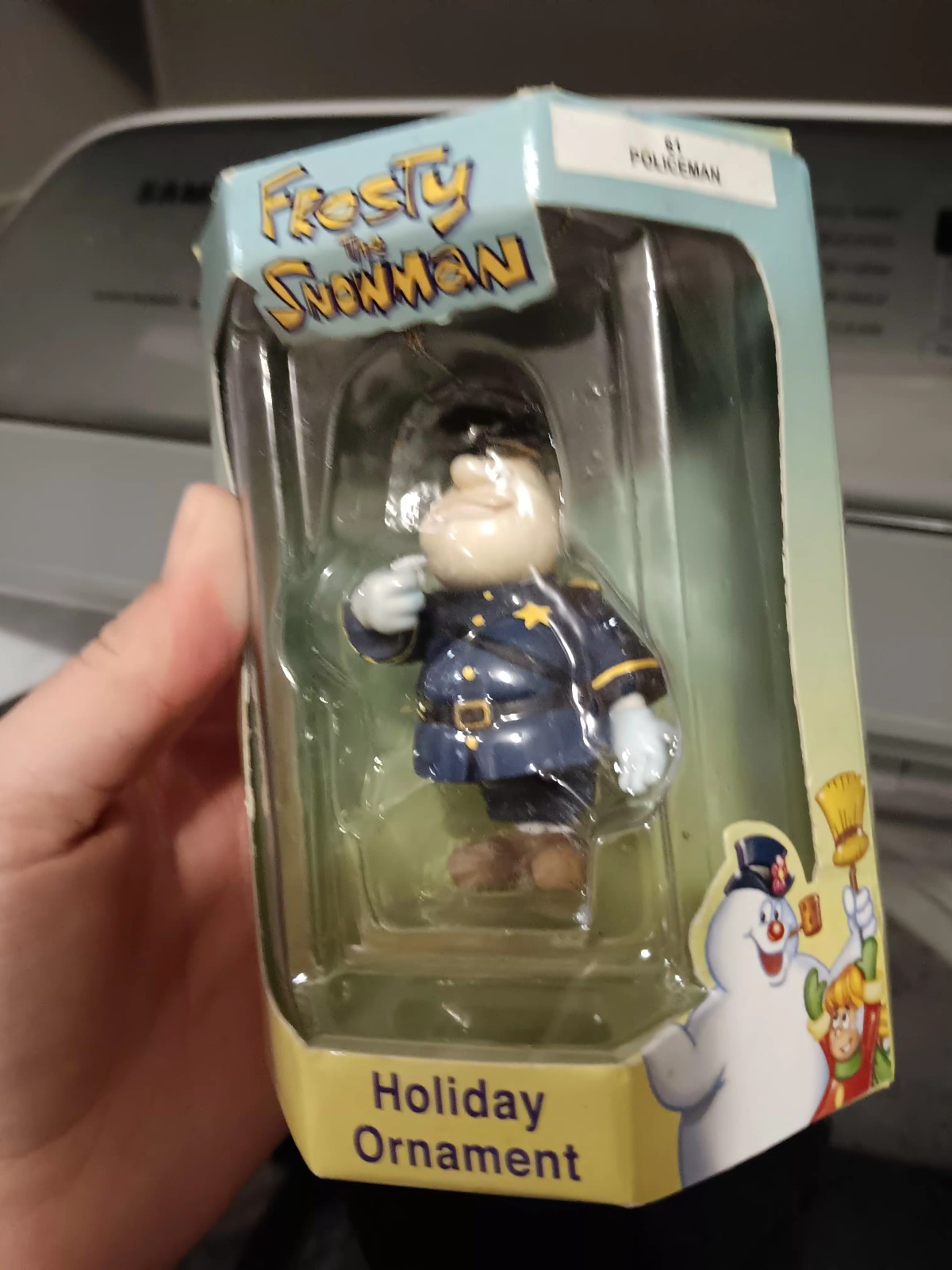 Vintage enesco frosty the snowman policeman ornament