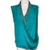 Gucci Green Silk Beaded Sleeveless Blouse Size 36/38