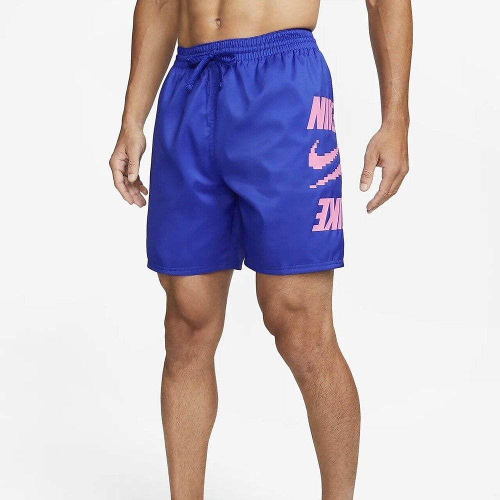 NWT Nike Digi Stack Breaker Men's XXL 7 Swim Trunks Shorts Racer Blue 66