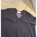 Yoon Size XS Anthropologie V Neck Sweater Black Gray Cashmere Blend Hi Low Hem
