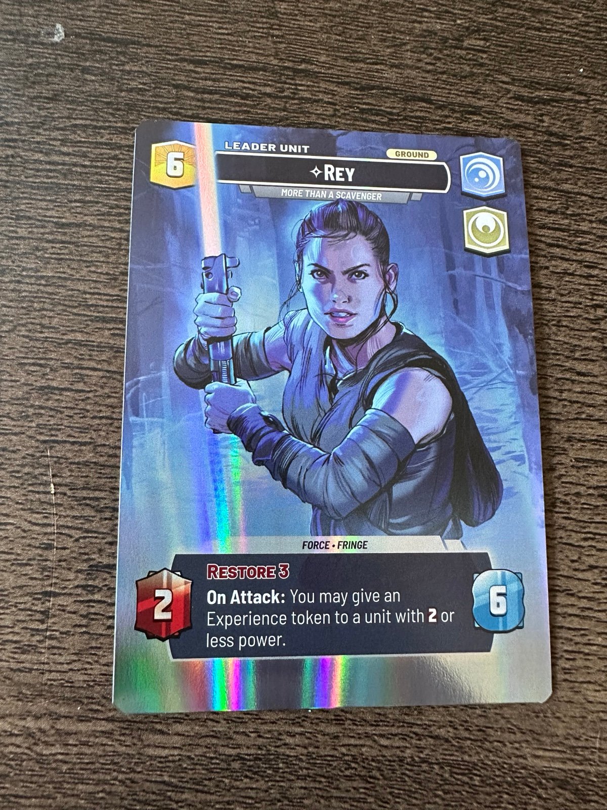 Star Wars: Unlimited Rey Showcase card