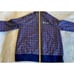Champion Allover Logo Blue Zip Up Track Jacket Size Medium. Worn On TV Show.
