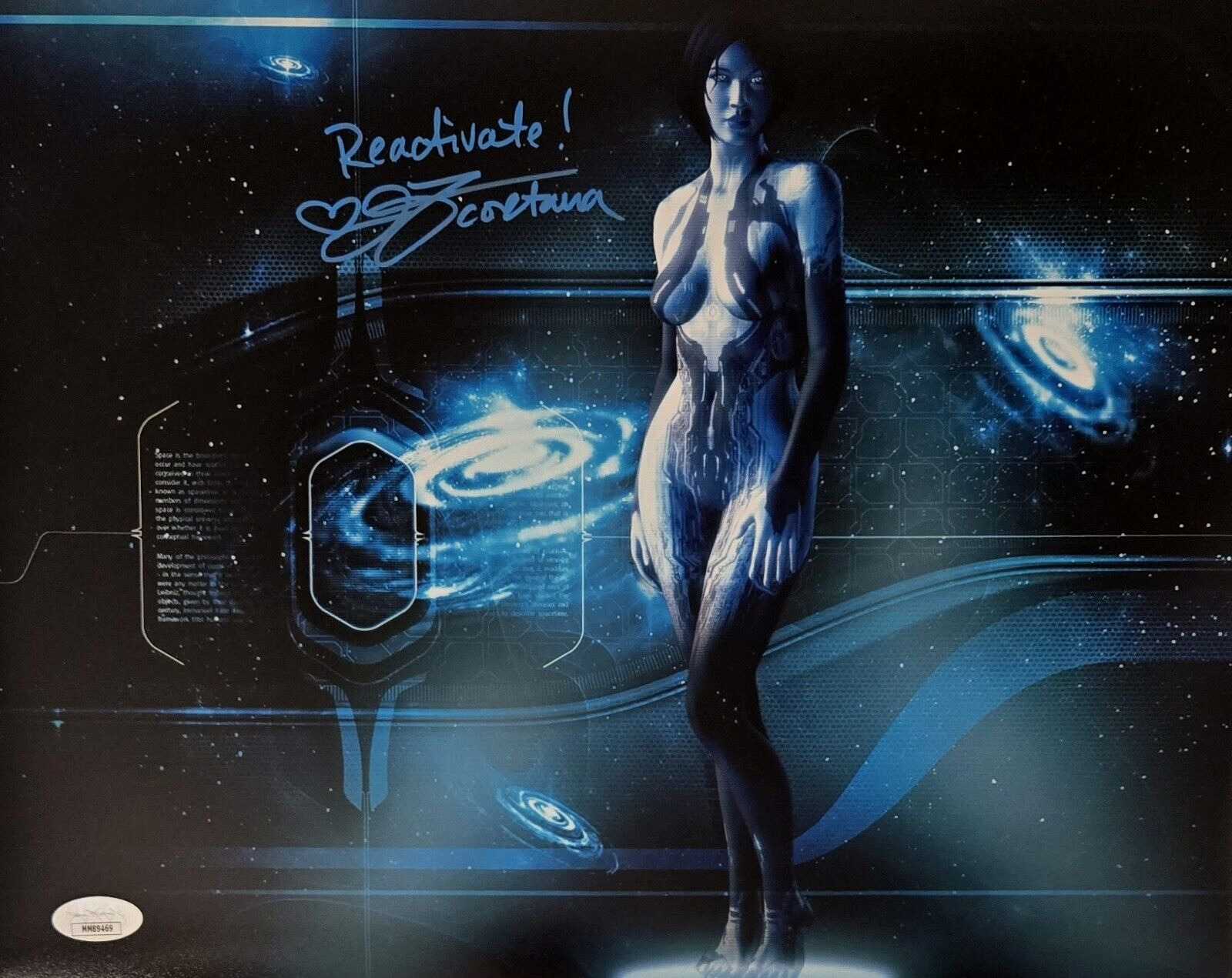 Jen Taylor Signed Photo Halo Cortana Autograph The Weapon XBox 11x14 JSA COA 069