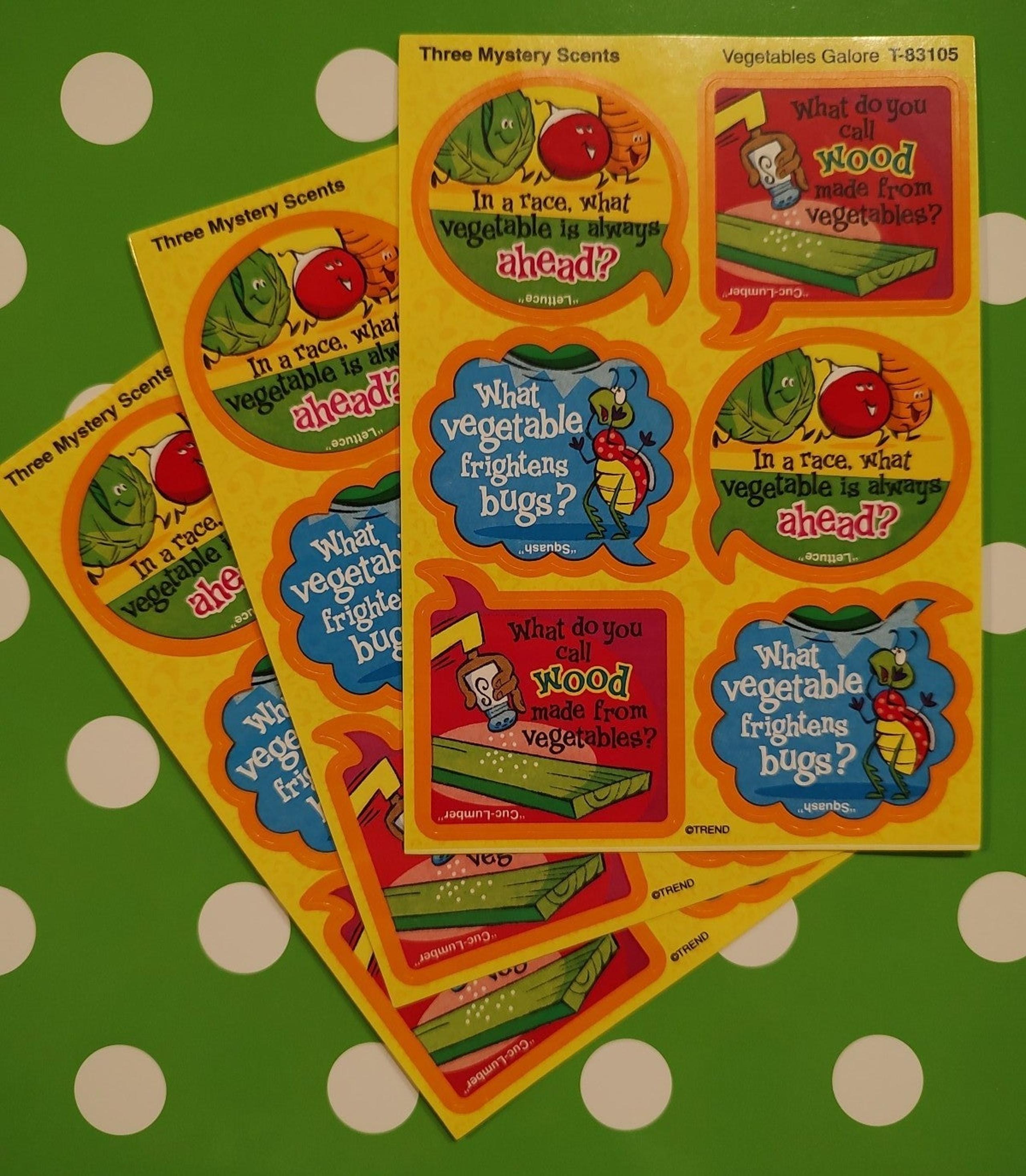Vintage Trend Enterprises Scratch n Sniffs Stinky Sticker Bundle Lot -3 Scents!