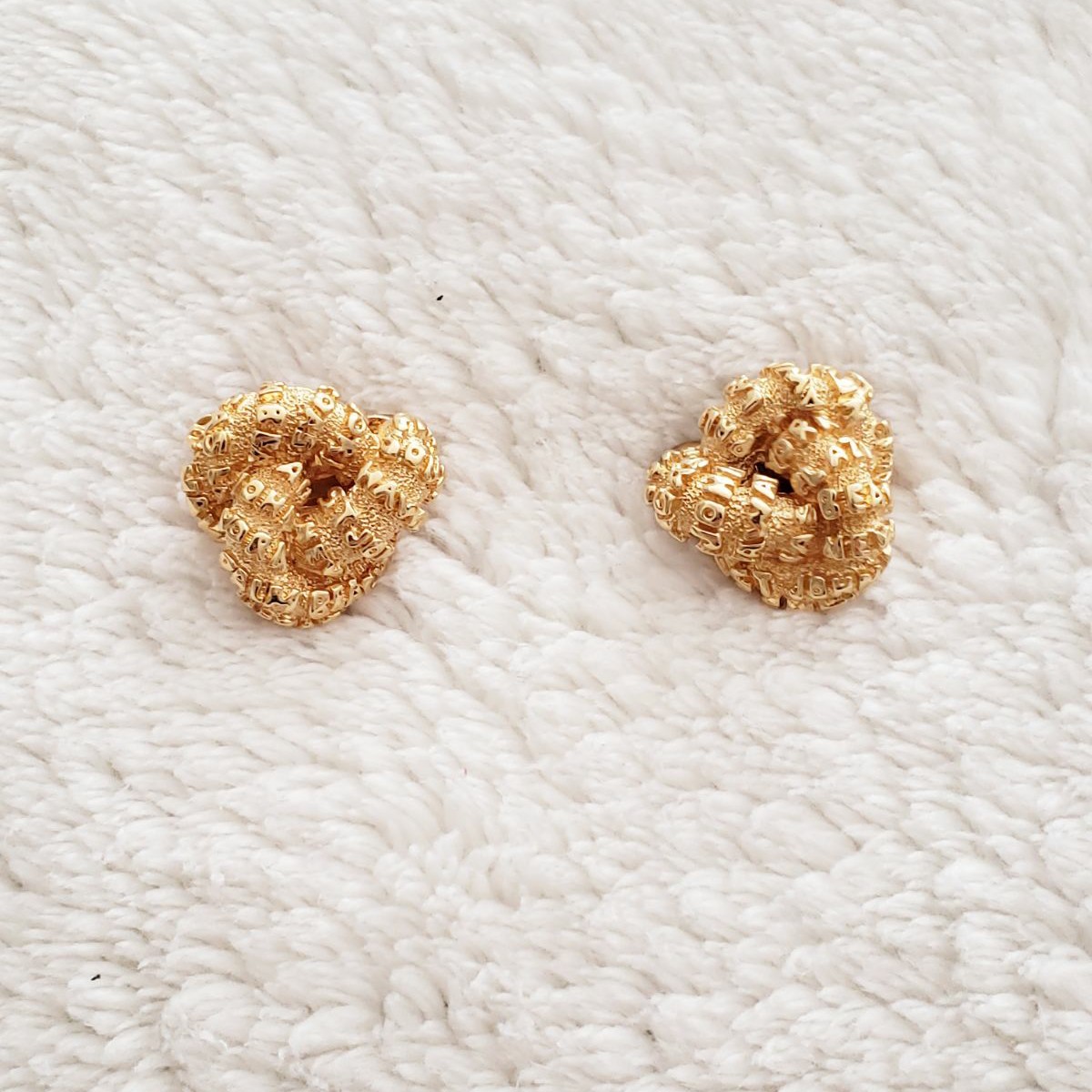 Rare Vintage St. John Gold Knot Earrings
