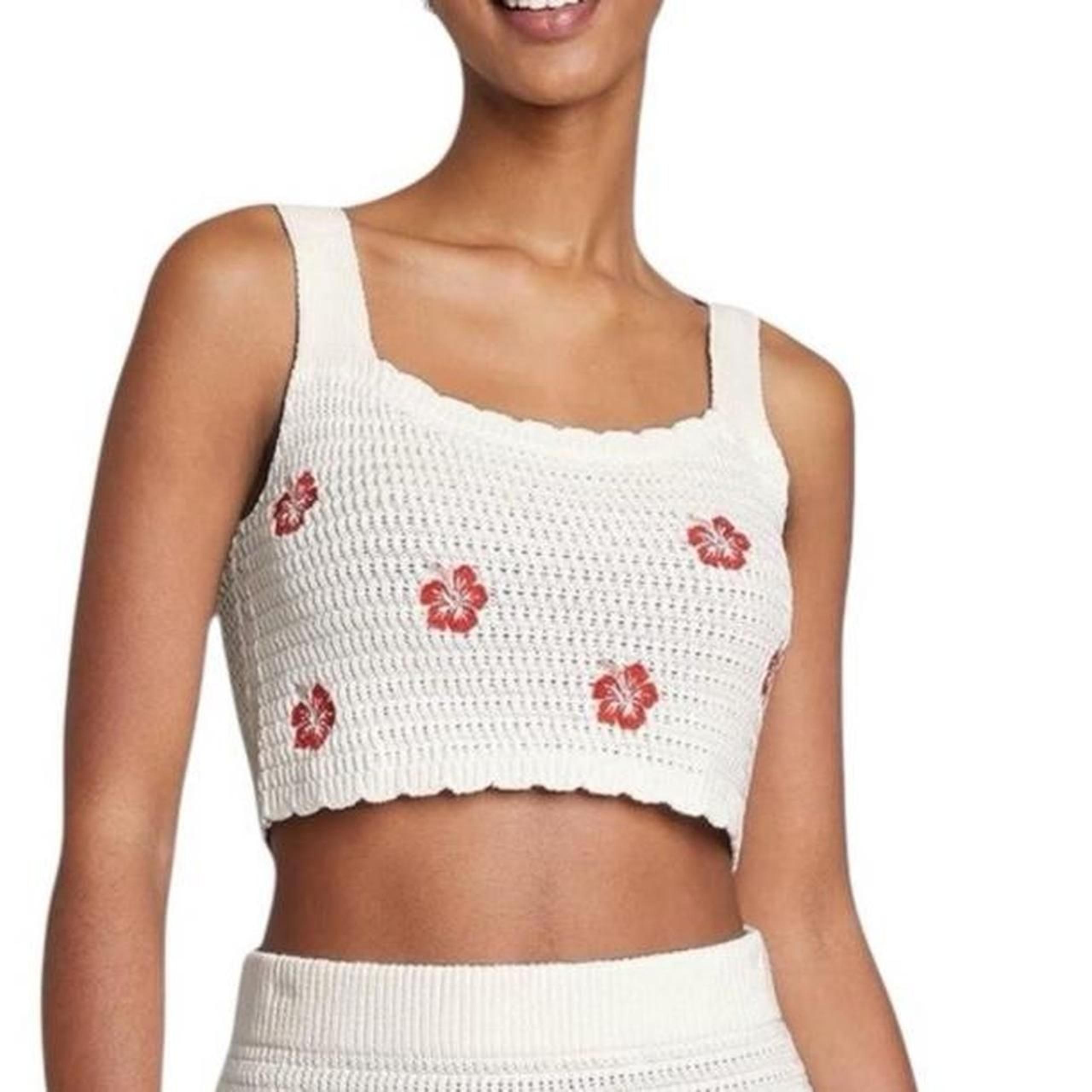 Wild-fable Women's White and Cream Crop-top
