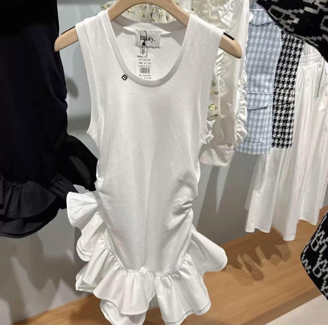 BIBIY. MADE | IRIS RUFFLE TOP WHITE｜Bibiy.