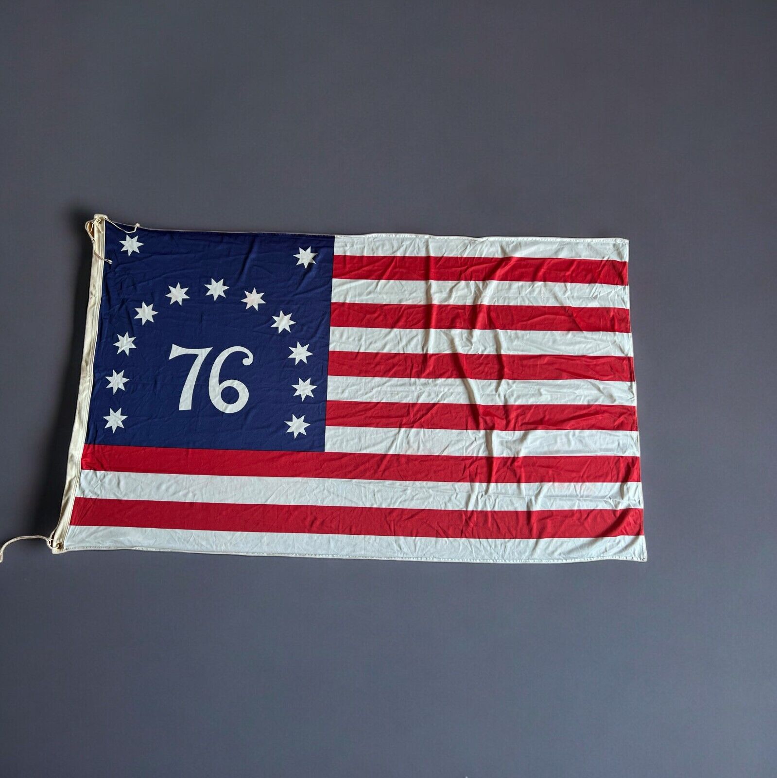 Vintage 1976 Bennington Bicentennial American Flag. 34 x 57 Large Flag.