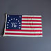 Vintage 1976 Bennington Bicentennial American Flag. 34 x 57 Large Flag.