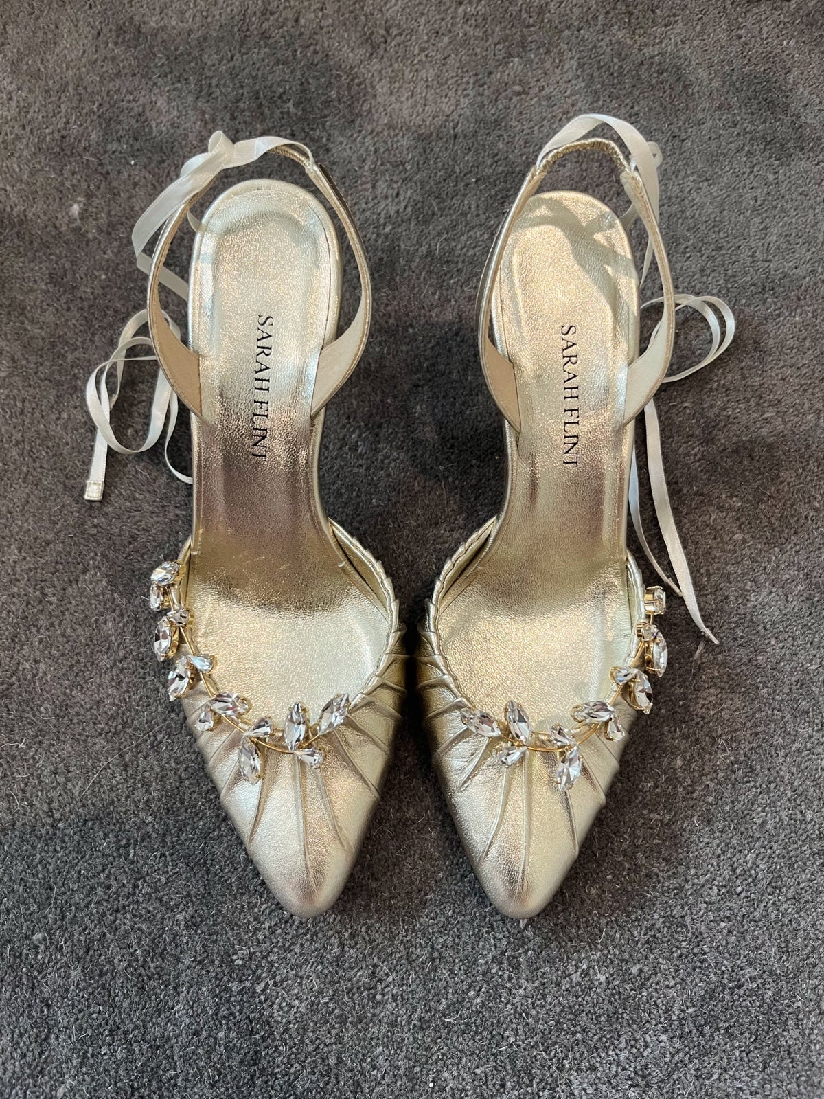 Sarah Flint Gold Simmering Heels