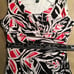 LAUREN RALPH LAUREN Empire Ruched Sheath Dress, Sleeveless, Red/Black/White, 10