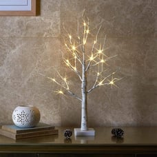 EAMBRITE Tabletop Tree Easter Decorations for Home, Mini Birch Tree with Lights
