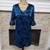 Draper James teal and blue Cutout Floral Aline Dress Size 2 new!!