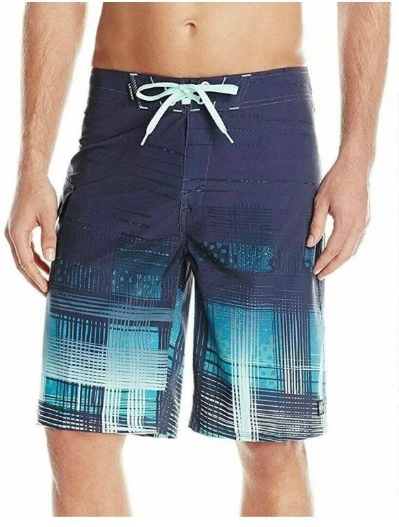 OAKLEY MEN'S GRIDLOCK 21 BOARD SHORTS SWIM BOTTOMS BLUE MULTI SIZE 31