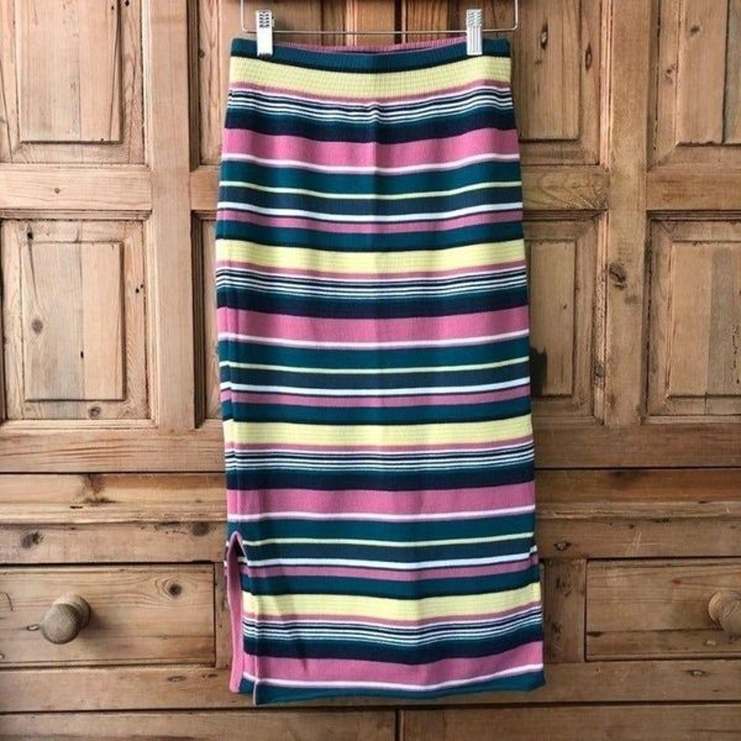 Maeve Anthropologie Small Striped Midi Pencil Skirt