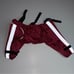 FouFou Dog Bodyguard Protective All-Weather Dog Snow Pants, Burgundy Red Small