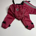 FouFou Dog Bodyguard Protective All-Weather Dog Snow Pants, Burgundy Red Small