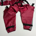 FouFou Dog Bodyguard Protective All-Weather Dog Snow Pants, Burgundy Red Small