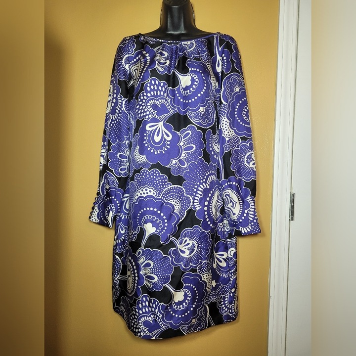 Banana Republic 100% Silk Floral Dress sz 6 606504-01