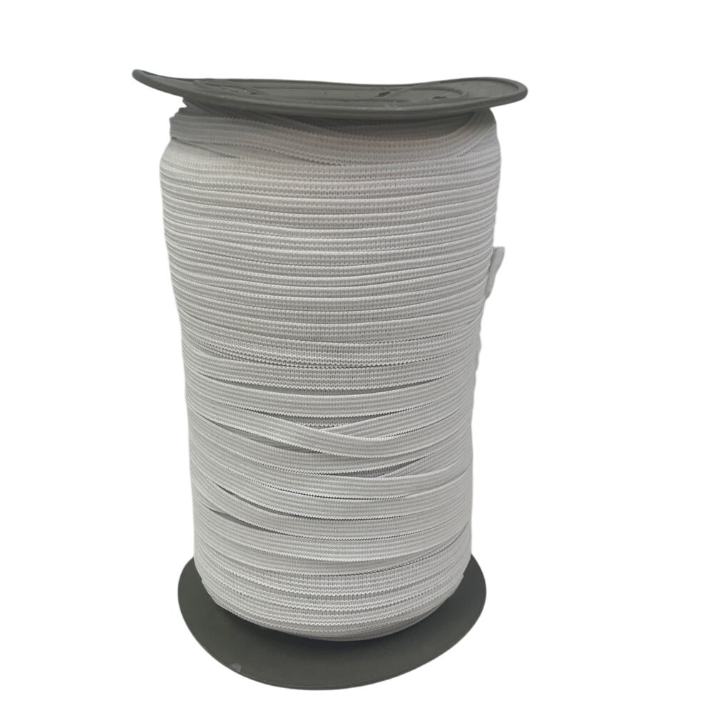 288 yds New Pellon 1/4 Wide 50% Polyester 50% Rubber White Knit Elastic w Spool