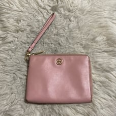 Tory Burch Pink Robinson Zip Around Wristlet/Wallet