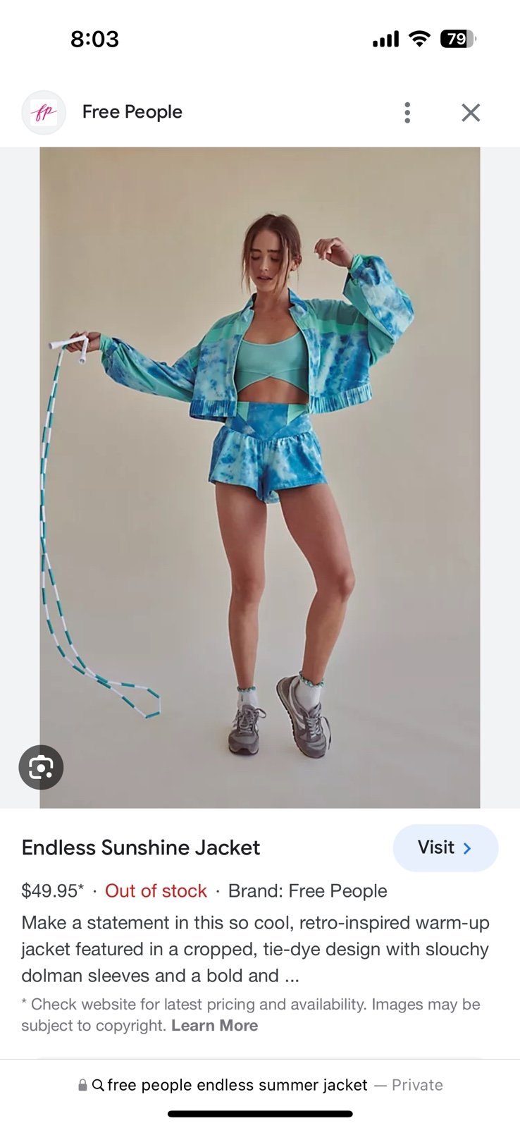 Free People Endless Sunshine Jacket Size XS Tie Dye Mesh Fp Movement Blue