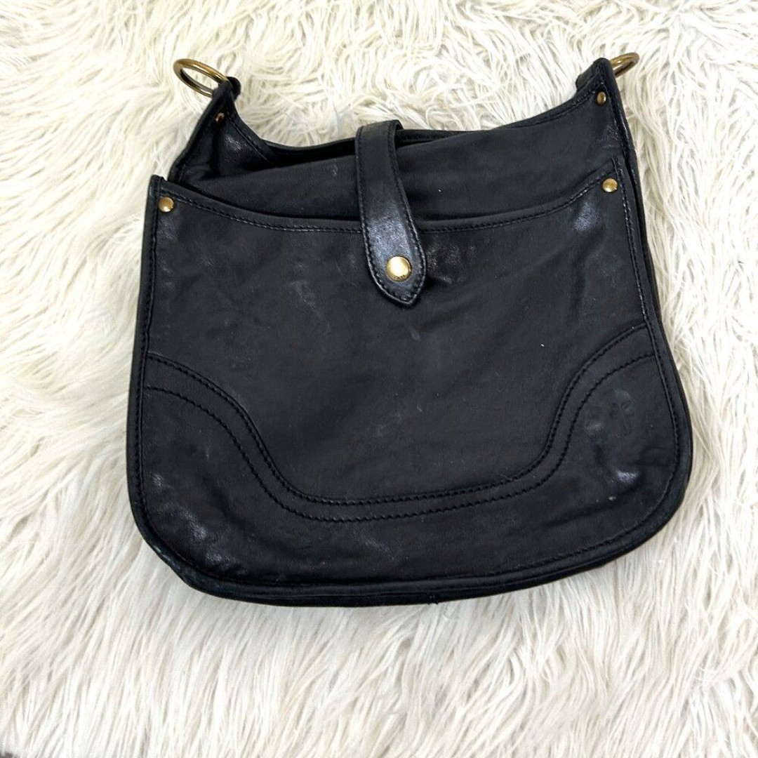 Frye Leather Bag Black Shabby (No Shoulder Strap)