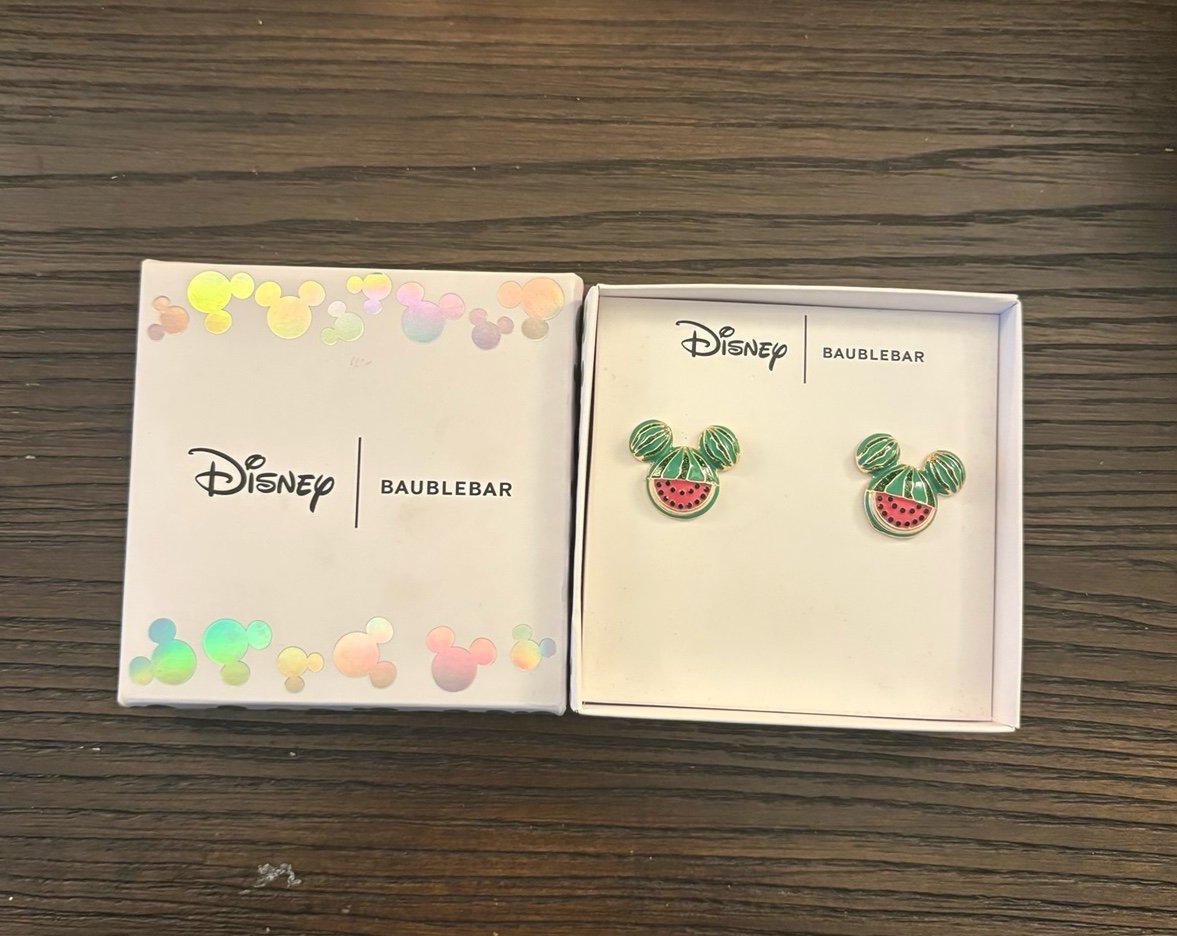 NEW Disney BaubleBar Watermelon Mickey Earrings